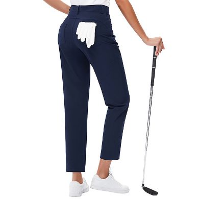 Women's Golf Utility Long Pants Summer Fall Casual Slim Fit Stretch Work Athletic Trousers Pockets