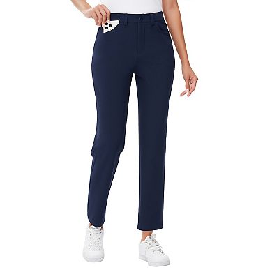 Women's Golf Utility Long Pants Summer Fall Casual Slim Fit Stretch Work Athletic Trousers Pockets
