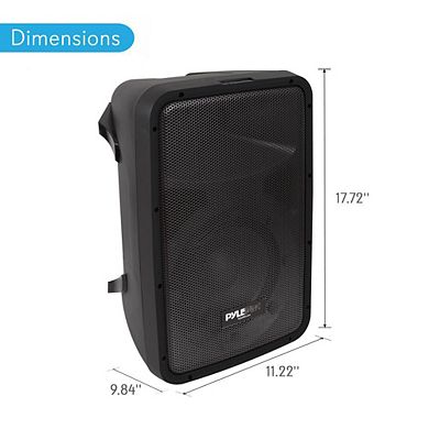 Pyle PA Speaker DJ Mixer Bundle - 300 W Portable Wireless Bluetooth Sound System Mixer, Microphone