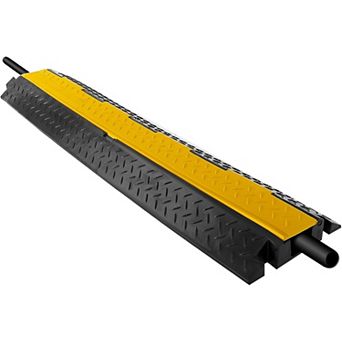 Pyle Cable Protector Cover Ramp - 1-Channel Safety Track with Flip-Open Lid (PCBLCO102) - Yellow