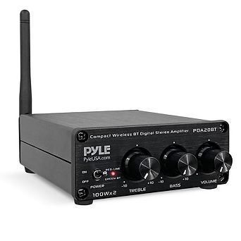 Pyle Compact Bluetooth Stereo Power Amplifier (PDA20BT) - 200W, Mini Amp System with RCA Input