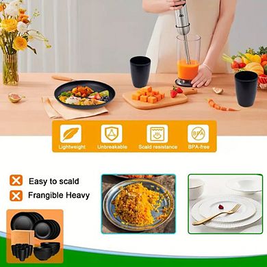 Unbreakable Wheat Straw Dinnerware Set