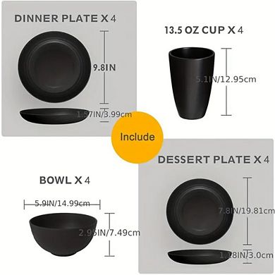 Unbreakable Wheat Straw Dinnerware Set