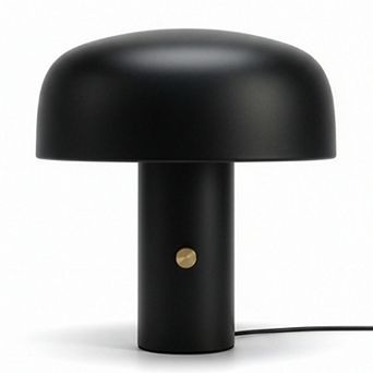 Anita 12" Modern and Elegant LED Table Lamp with Brass Rotary Knob