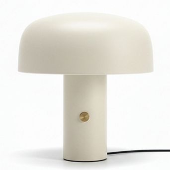 Anita 12" Modern and Elegant LED Table Lamp with Brass Rotary Knob