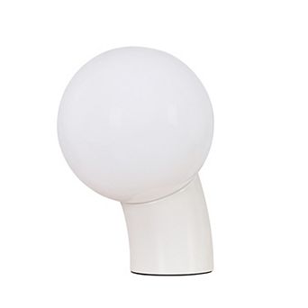 Vino 8" Curved LED Table Lamp with Globe Frosted Glass Shade and Phone Charging USB-C Port