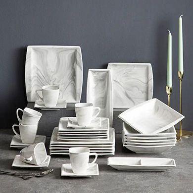 Marble Porcelain Dinnerware Set