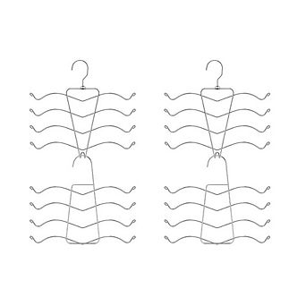 HOUSE DAY Multi-Use Bra Organizer Metal Hanger for Closet Storage 2 Pack