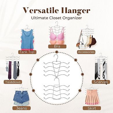 HOUSE DAY Multi-Use Bra Organizer Metal Hanger for Closet Storage 2 Pack