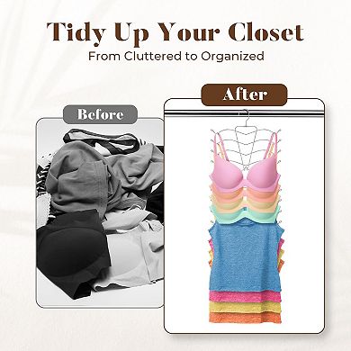 HOUSE DAY Multi-Use Bra Organizer Metal Hanger for Closet Storage 2 Pack
