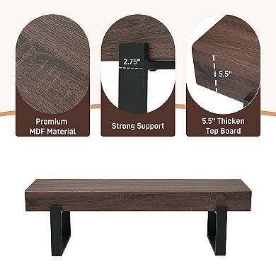 59" Versatile Wood Bench Table Benches