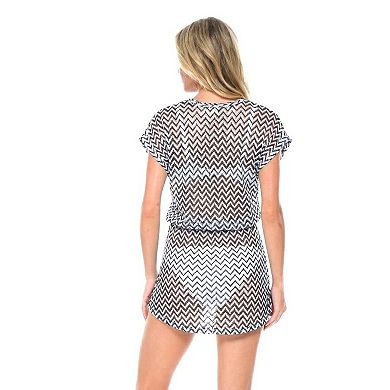 Women's Jordan Taylor Tonal Cap Sleeve Tunic Swim Cover-Up