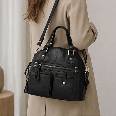 GAL Laura Leather Multiple Compartments Crossbody Bag