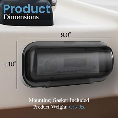Water Resistant Stereo Radio Shield Cover for Marine Use with UV Protection, Durable Design
