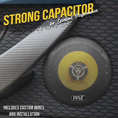 Pyle 6.5'' 240W Two-Way Component Car Speakers with Neodymium Tweeter and Custom Grills PLG6.2