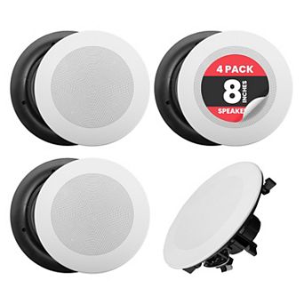 Pyle 8" Bluetooth In-Wall/In-Ceiling 2-Way Speakers Pair 250W (PDICBT286)