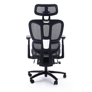 Adjustable Full Mesh Back Ergonomic Office Chair with Headrest and Footrest Black
