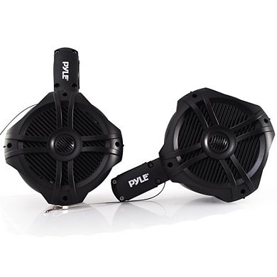 Pyle 8'' Dual Marine Wakeboard Speakers with LED Lights (PLMRWB85LEB) - Black