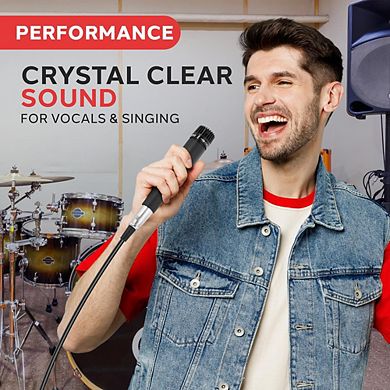 Pyle Professional Dynamic Handheld Microphone with XLR Cable (PDMIC78) - Rugged Design