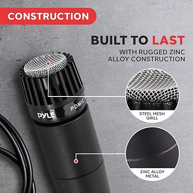 Pyle Professional Dynamic Handheld Microphone with XLR Cable (PDMIC78) - Rugged Design