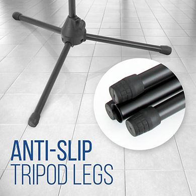 Pyle Foldable Tripod Microphone Stand, Adjustable 37.5"-65", With accesories"