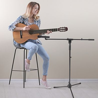 Pyle Foldable Tripod Microphone Stand, Adjustable 37.5"-65", With accesories"