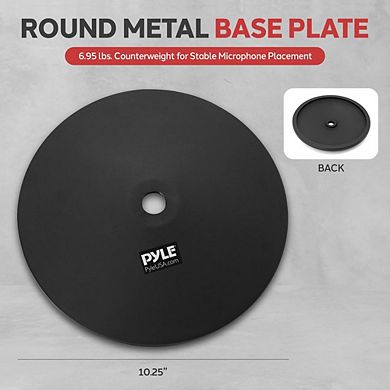 Pyle Universal Microphone Stand, Adjustable 31.5”-60”, Gooseneck Mount, Heavy Duty, Tension Knob