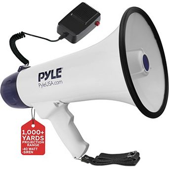 Pyle Portable Megaphone Speaker with Rechargeable Battery, 10 Second Memory & Siren Mode - PMP45R