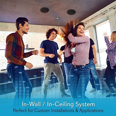 Pyle 8" 2-Way Ceiling/Wall Speakers Pair 250W Flush Mount