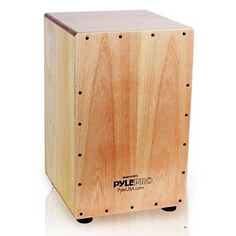 Pyle Stringed Jam Cajon - Hand-Crafted Wooden Percussion Box PCJD18 - Birch Wood