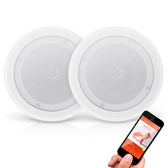 Pyle 8" Bluetooth In-Wall/Ceiling 2-Way Speakers 250W Stereo Pair (PDICBT852RD)