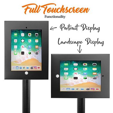 Pyle Anti-Theft Tablet Security Stand Kiosk for iPad 2-4 & Air, Aluminum Holder with 37.8" Pole