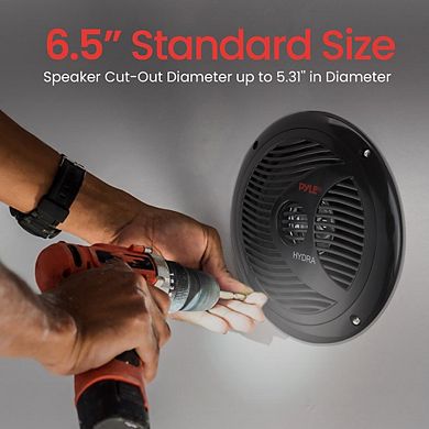 Pyle 6.5'' Waterproof Marine Component Speakers (PLMR60B) - Black