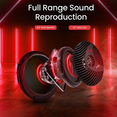 Pyle 6.5'' Waterproof Marine Component Speakers (PLMR60B) - Black