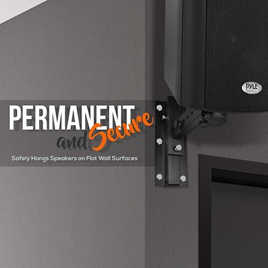 Pyle Dual Wall Mount Speaker Brackets (PSTNDW15) - Heavy Duty, Adjustable - Pair