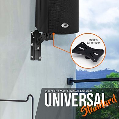 Pyle Dual Wall Mount Speaker Brackets (PSTNDW15) - Heavy Duty, Adjustable - Pair