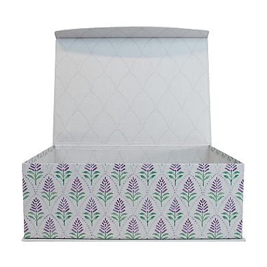 Large Floral Hinge Paper Storage Box
