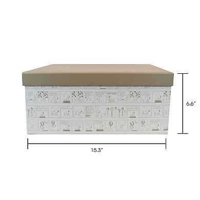 Peanuts Snoopy & Woodstock Medium Lidded Paper Storage Box