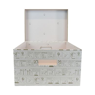 Peanuts Snoopy & Woodstock Medium Lidded Paper Storage Box