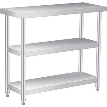 IDEALHOUSE 34 Inch 3 tier Stainless Steel Work Table