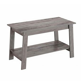 IDEALHOUSE Modern Coffee Table with 2 tier Storage