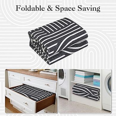 IDEALHOUSE Geometric Machine Washable Low Pile Area Rug