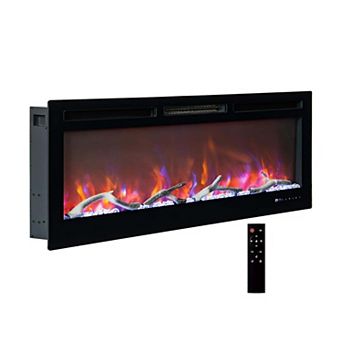 IDEALHOUSE 72 inch Smart Electric Fireplace with WiFi Alexa Voice Control, 12 Flame Colors