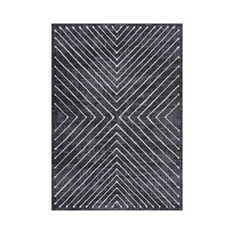 IDEALHOUSE Geometric and Striped Washable Non Slip Area and Runner Rugs