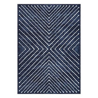 IDEALHOUSE Geometric and Striped Washable Non Slip Area and Runner Rugs