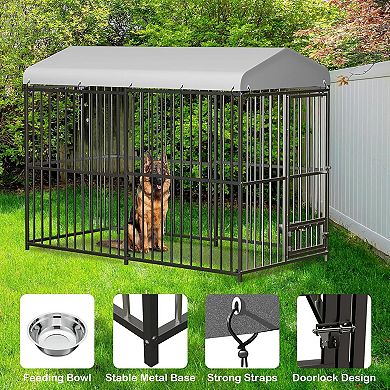 IDEALHOUSE Outdoor Dog Kennel with Waterproof Roof