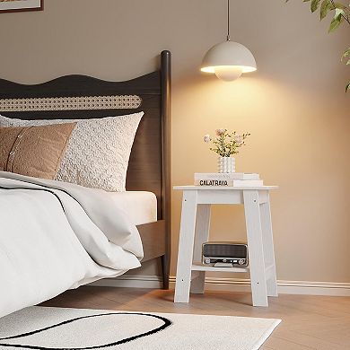 IDEALHOUSE End Table with Storage Shelf