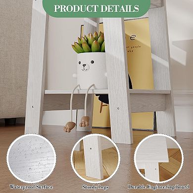 IDEALHOUSE End Table with Storage Shelf