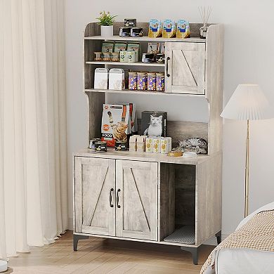 IDEALHOUSE Cat Litter Box Enclosure with Storage