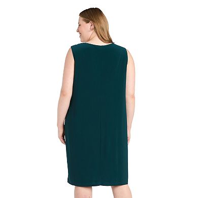 Plus Size R&M Richards Rhinestone Trim Jacket Dress